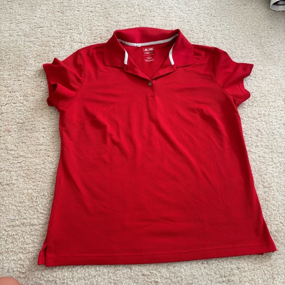 Addias Red Women’s Golf Short Sleeve Shirt - Picture 1 of 8